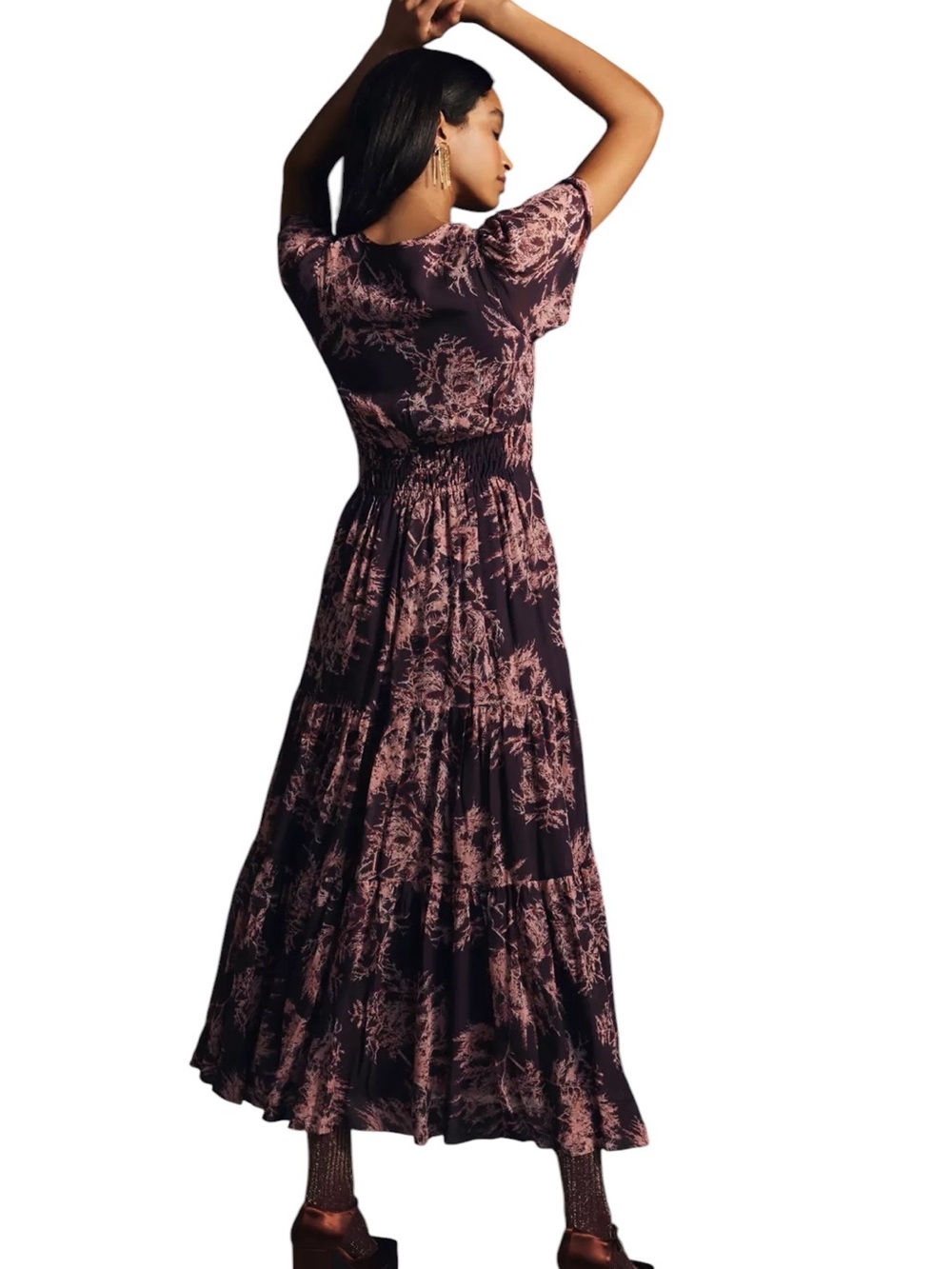 Anthropologie Somerset Maxi Dress floral Chiffon Edition XL excellent condition - Picture 3 of 16